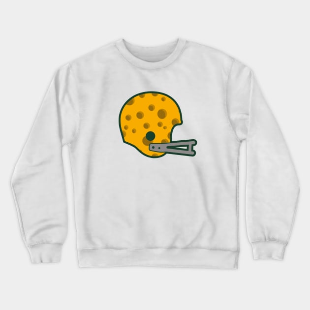 Retro Wisconsin Cheese Helmet - white Crewneck Sweatshirt by KFig21